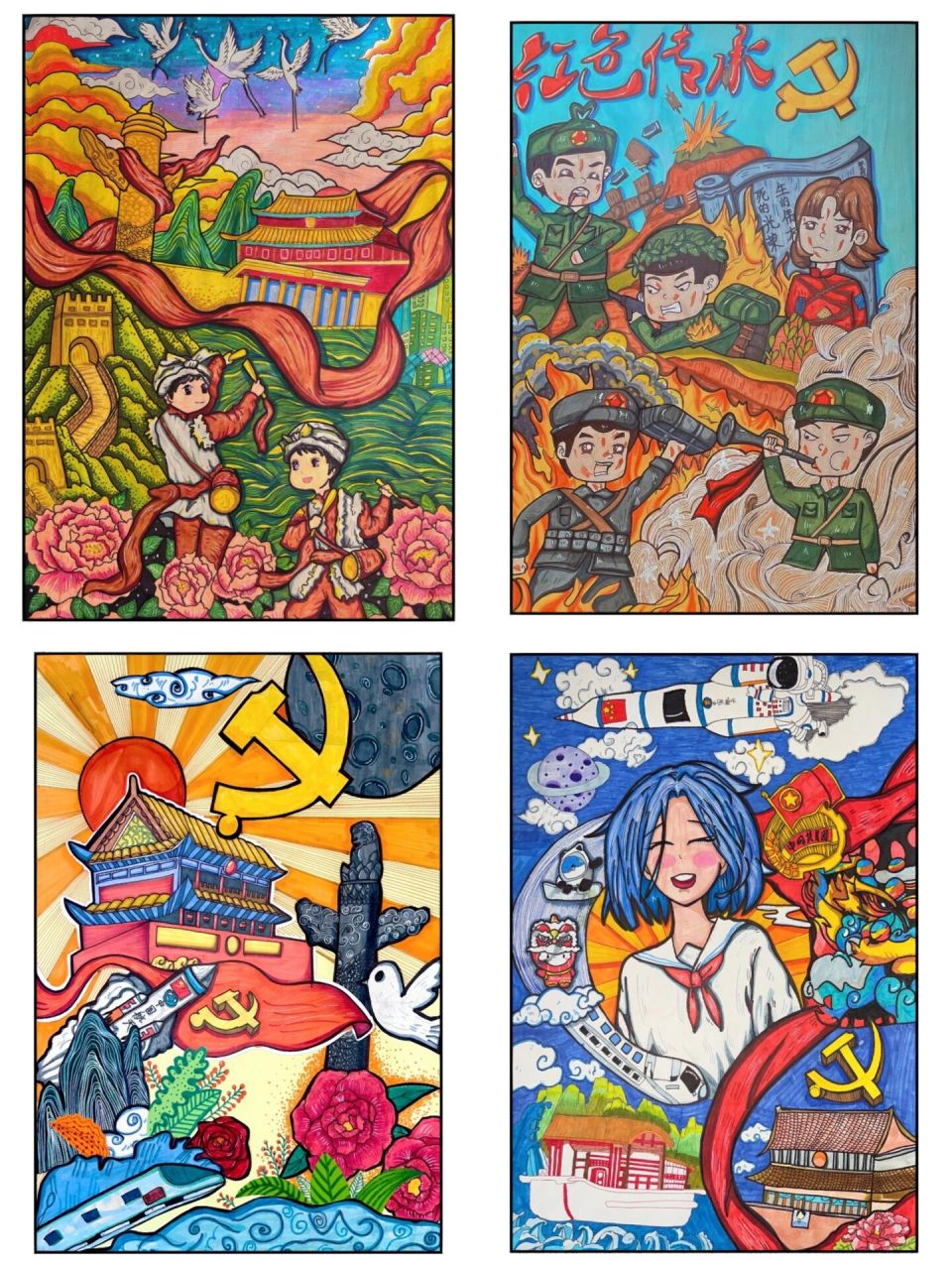 专属调色盘的浪漫|绘画比赛分享【一】 本次比赛主题为《红色传奇》