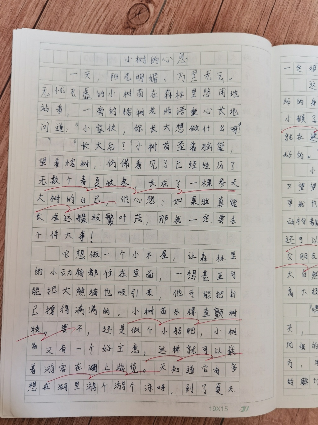 小树的心思300字作文图片