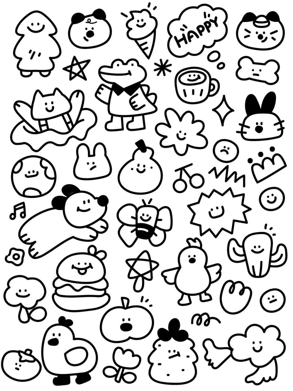 给夏天画上一点颜色 @画画薯 #原创贴纸# #手账贴纸# #手帐贴纸