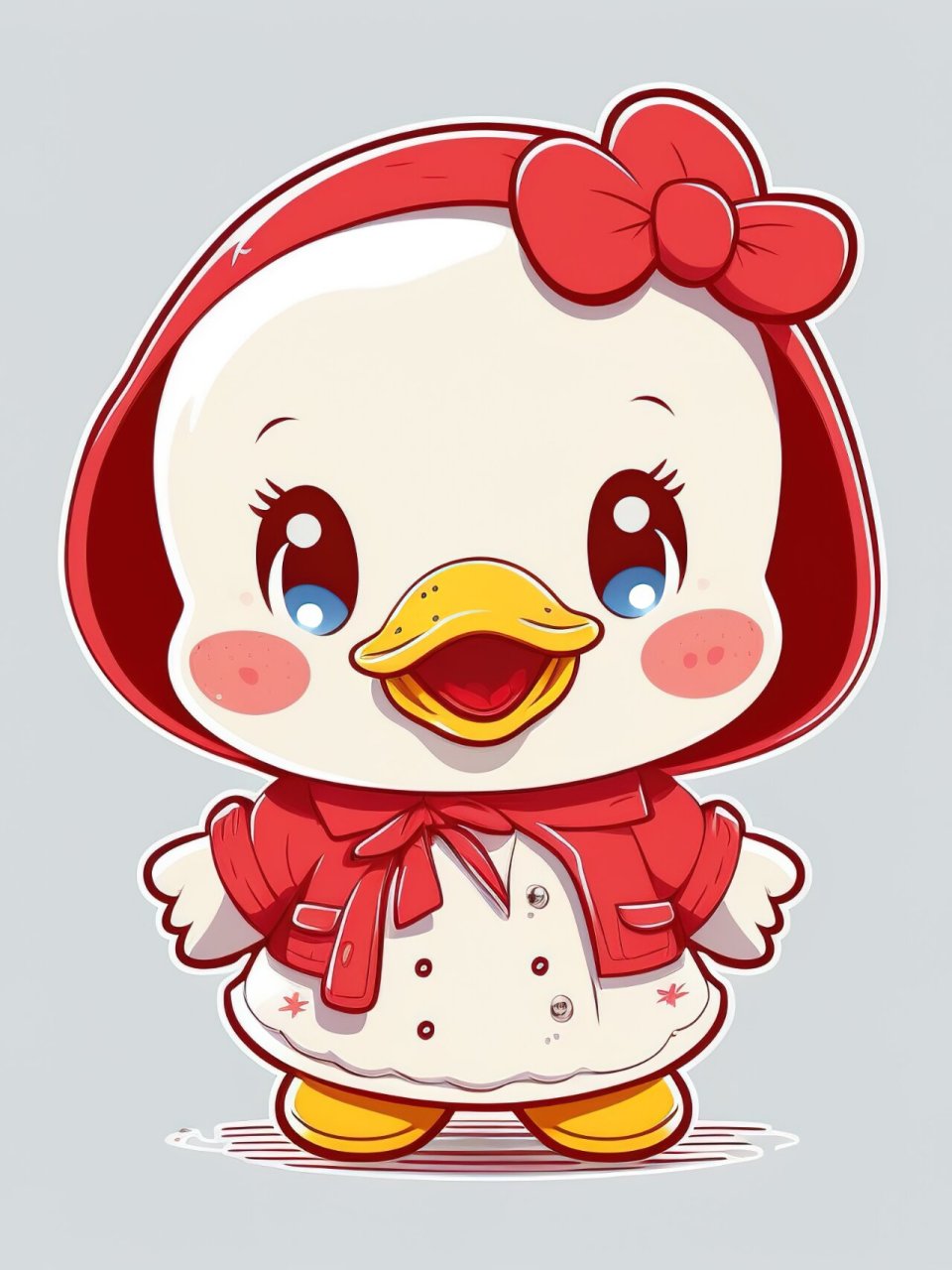 红色可爱小鸭子