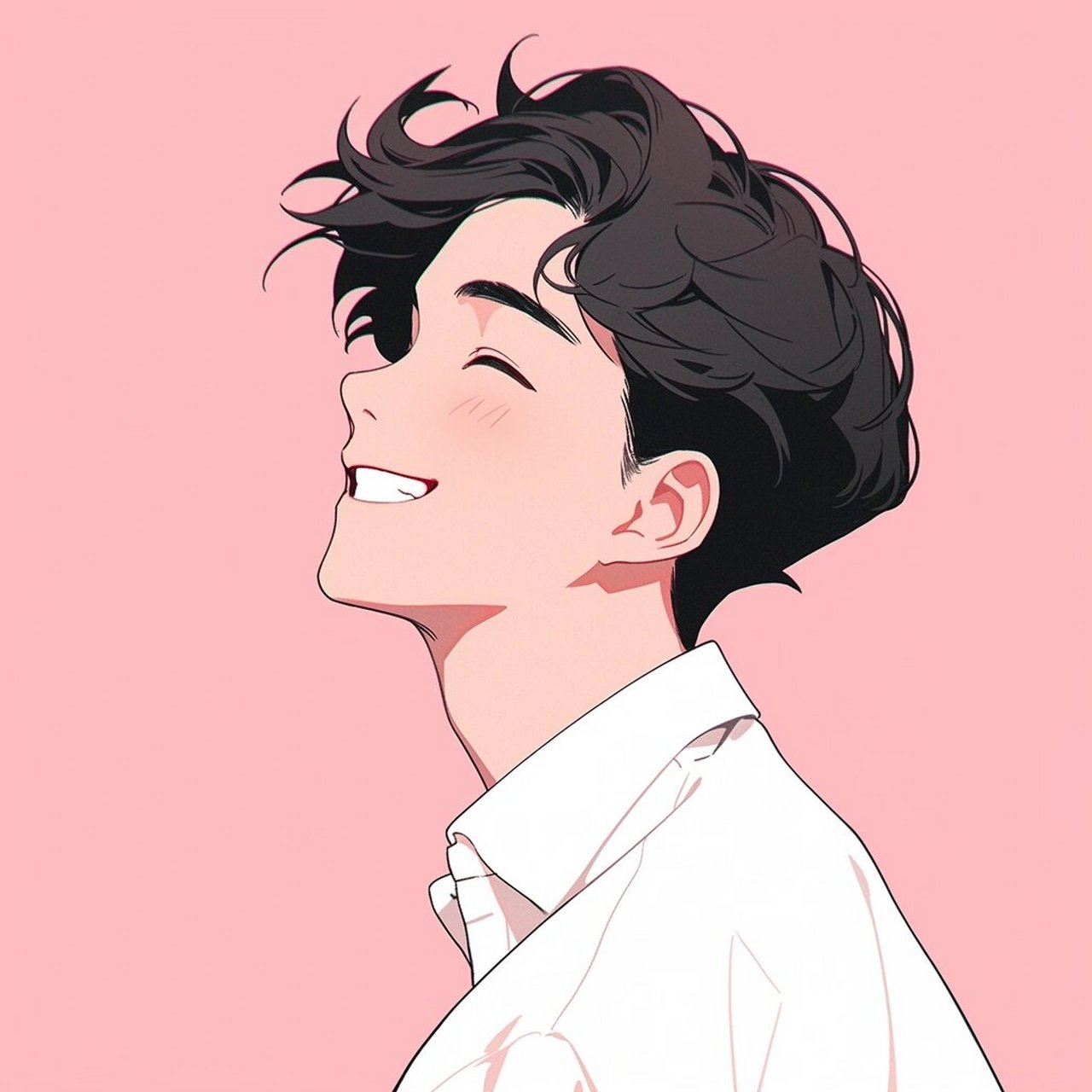 mj|极简粉色男生头像