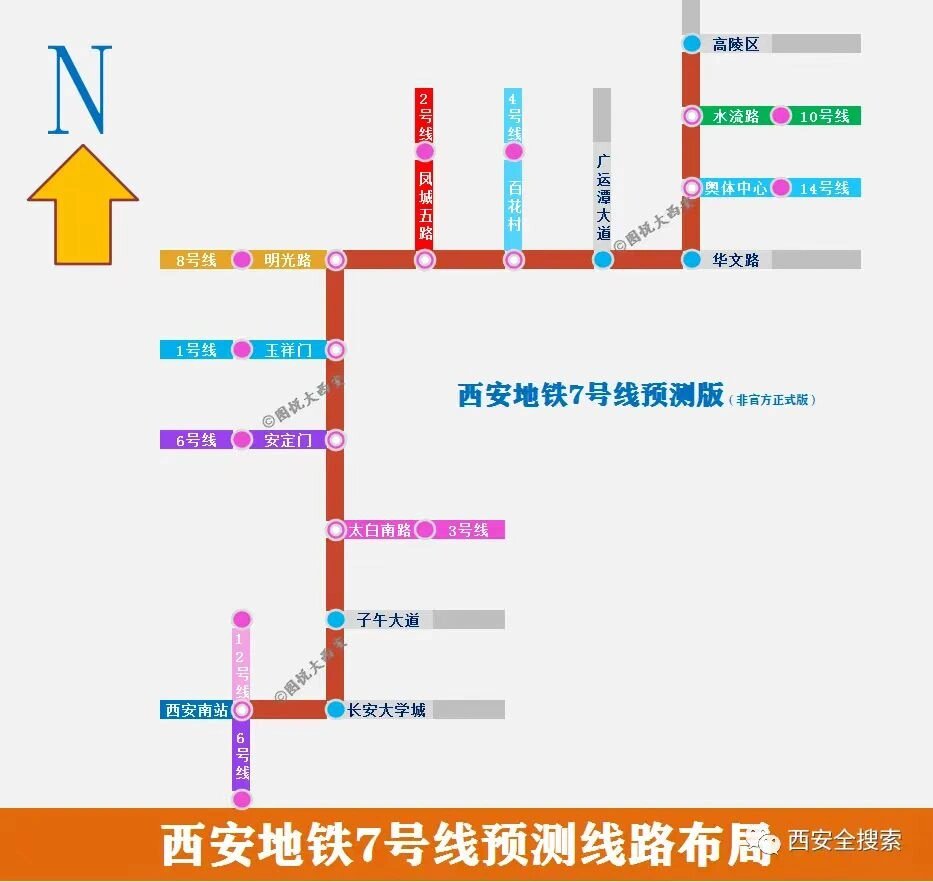 西安地铁7号线站点图图片