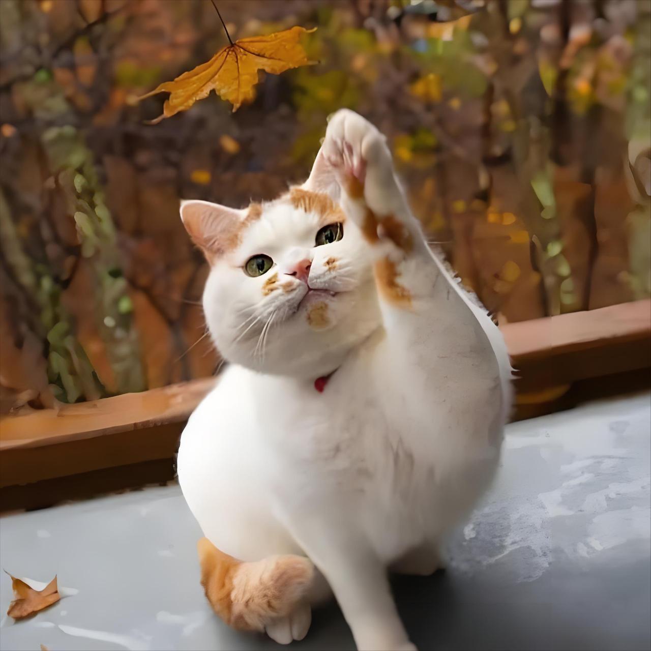 雪地金猫图片