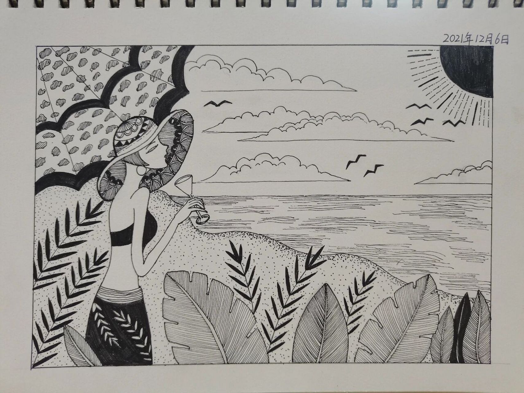 阳光充足,胜过一切过去的诗 	 记得要奔走在自己的热爱里70 	 #画画