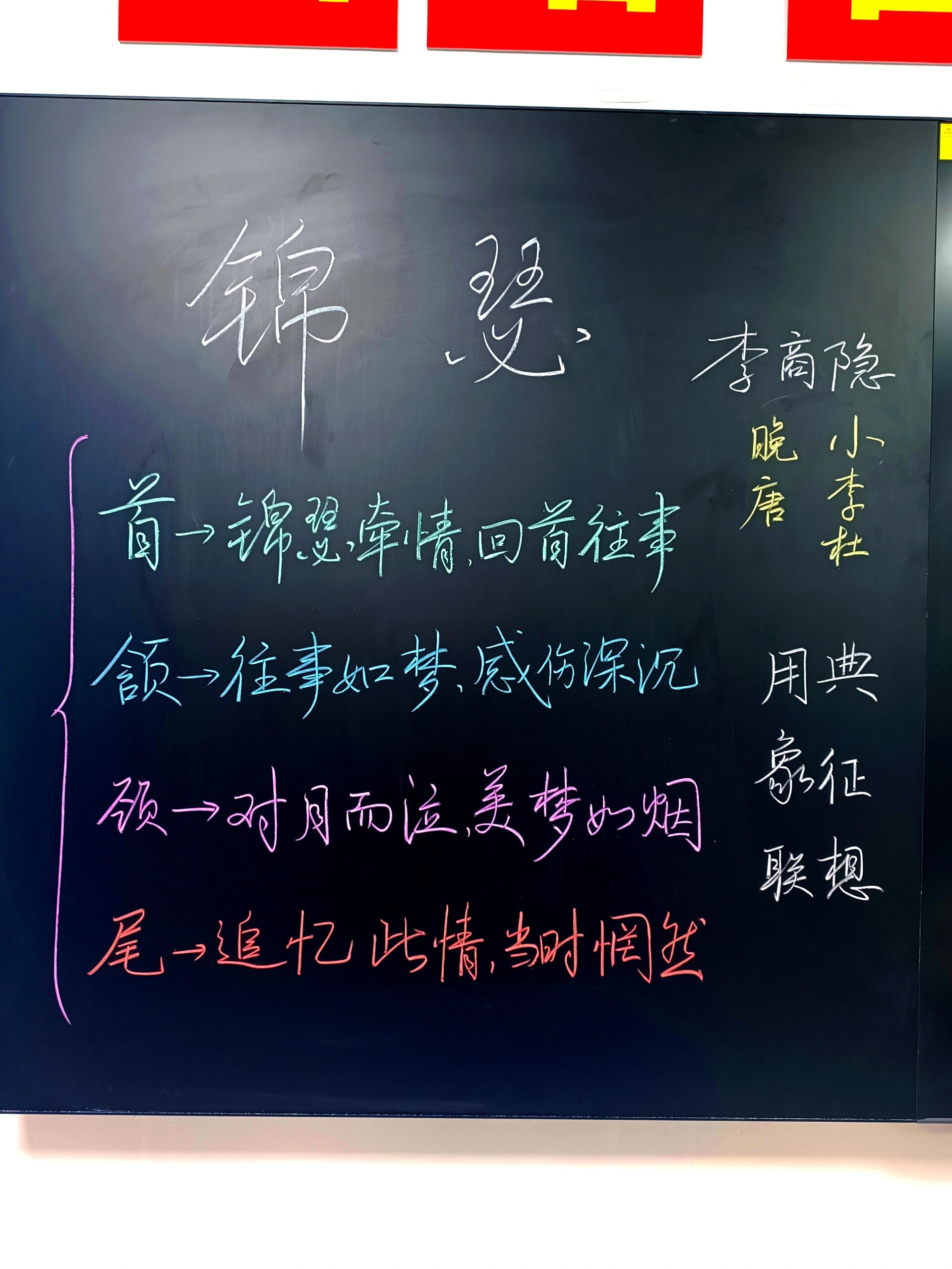 《锦瑟》板书更新啦