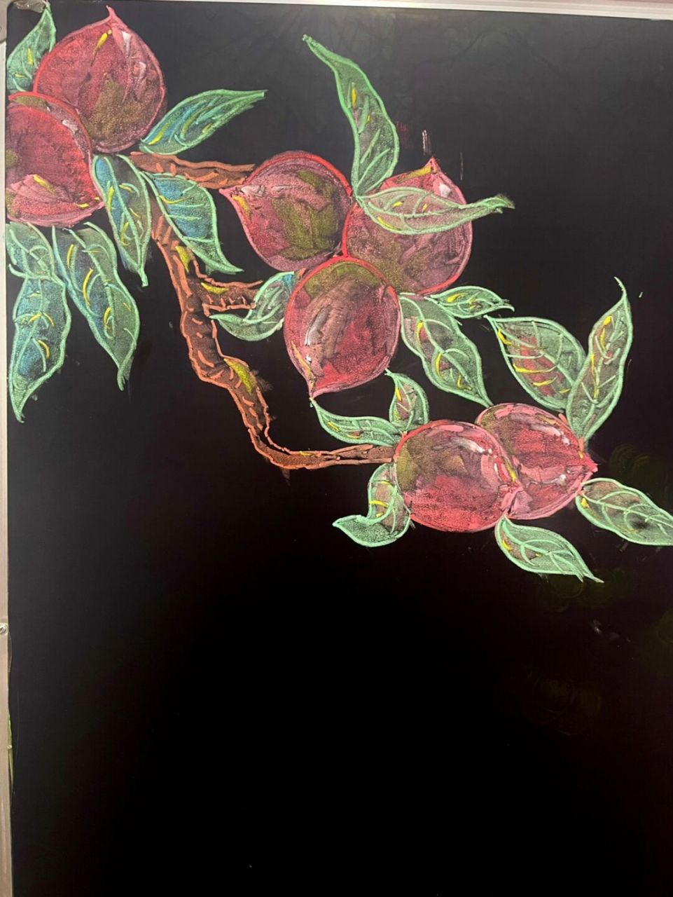 桃桃桃#黑板报# #粉笔画# #黑板报素材# #粉色系# #桃子# #治愈系