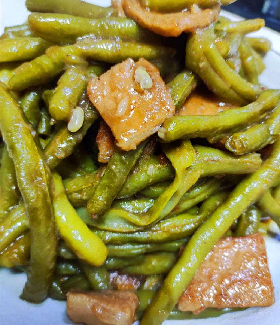 家常菜——炖芸豆 芸豆一定要炖半小时以上,水最好一次性加足,如果