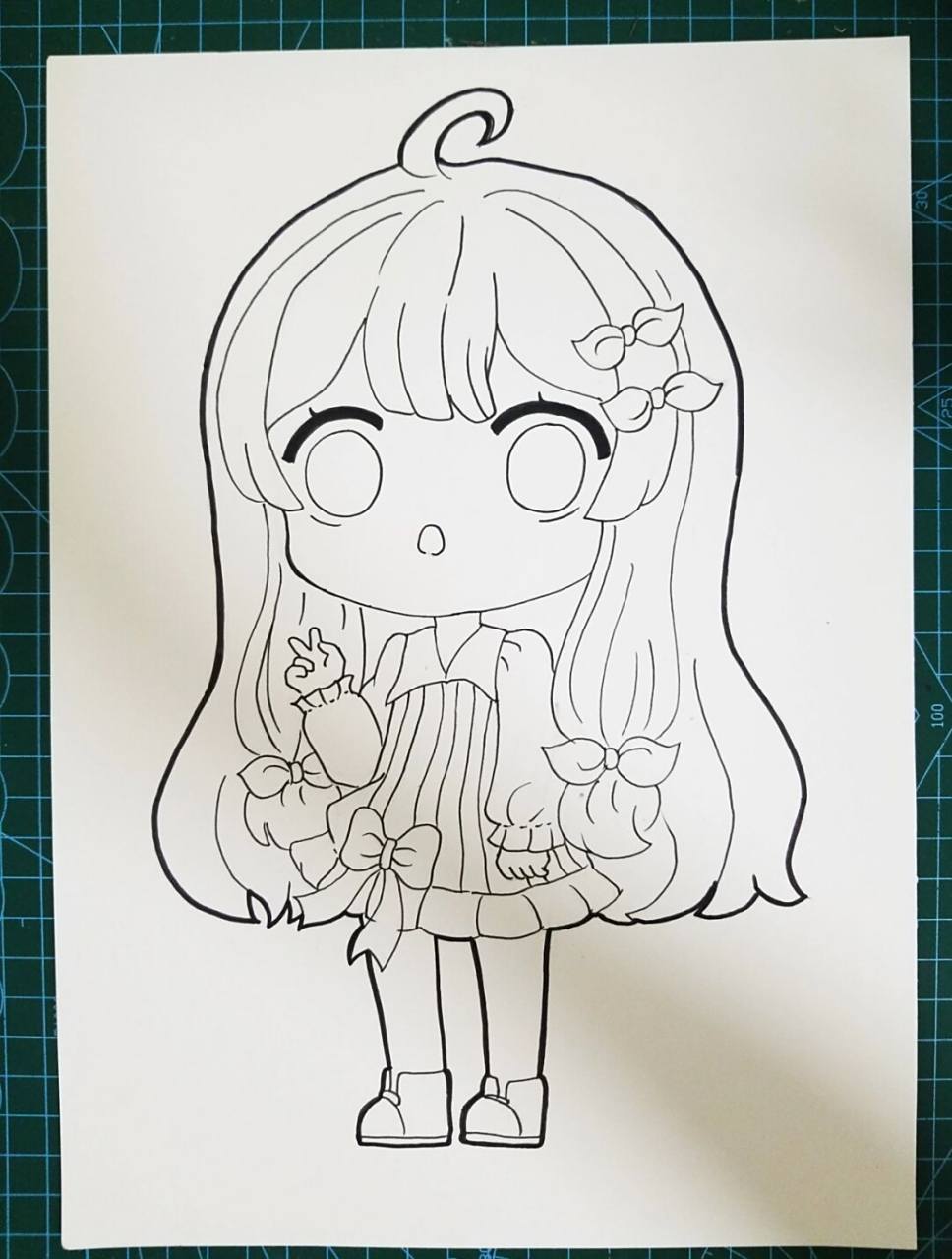 动漫女孩 q版动漫女孩 又到了全是绿色的季节,来浅画一幅.有没有爱了?