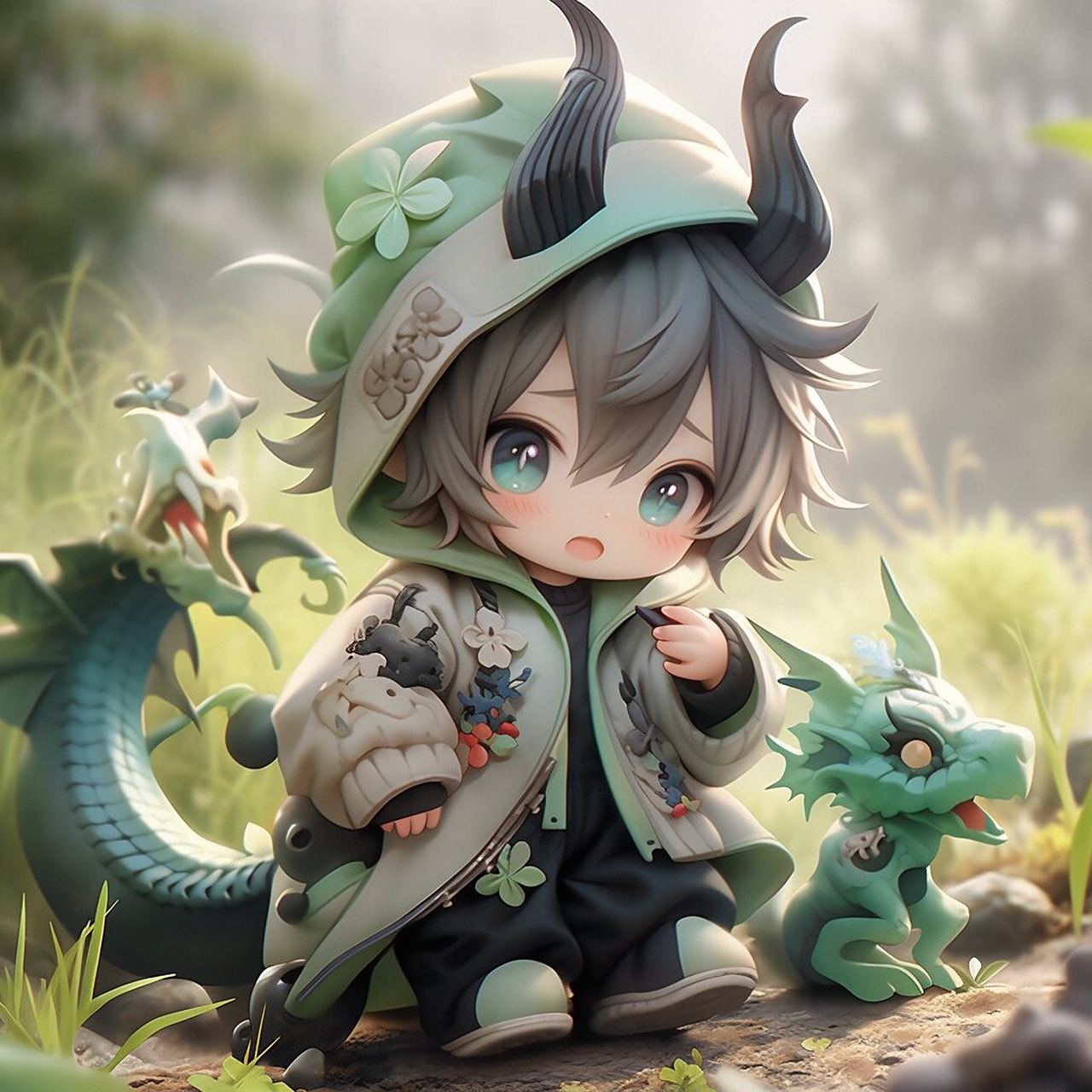 可爱男孩| 生肖龙| q版