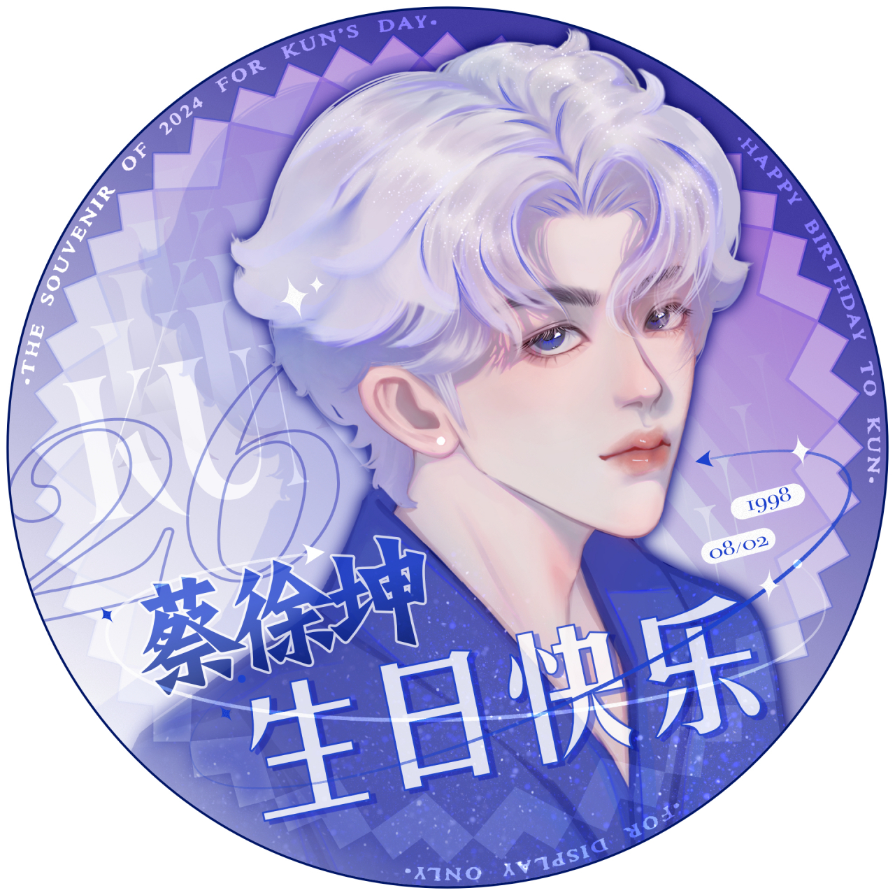 蔡徐坤0802生日快乐# cxk  劳斯们最近力作——生日头像   back