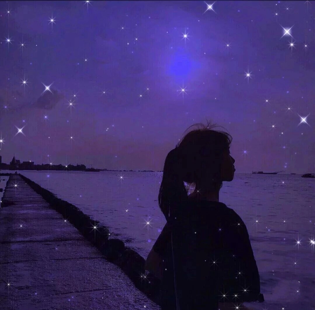 真人女生星空头像 2