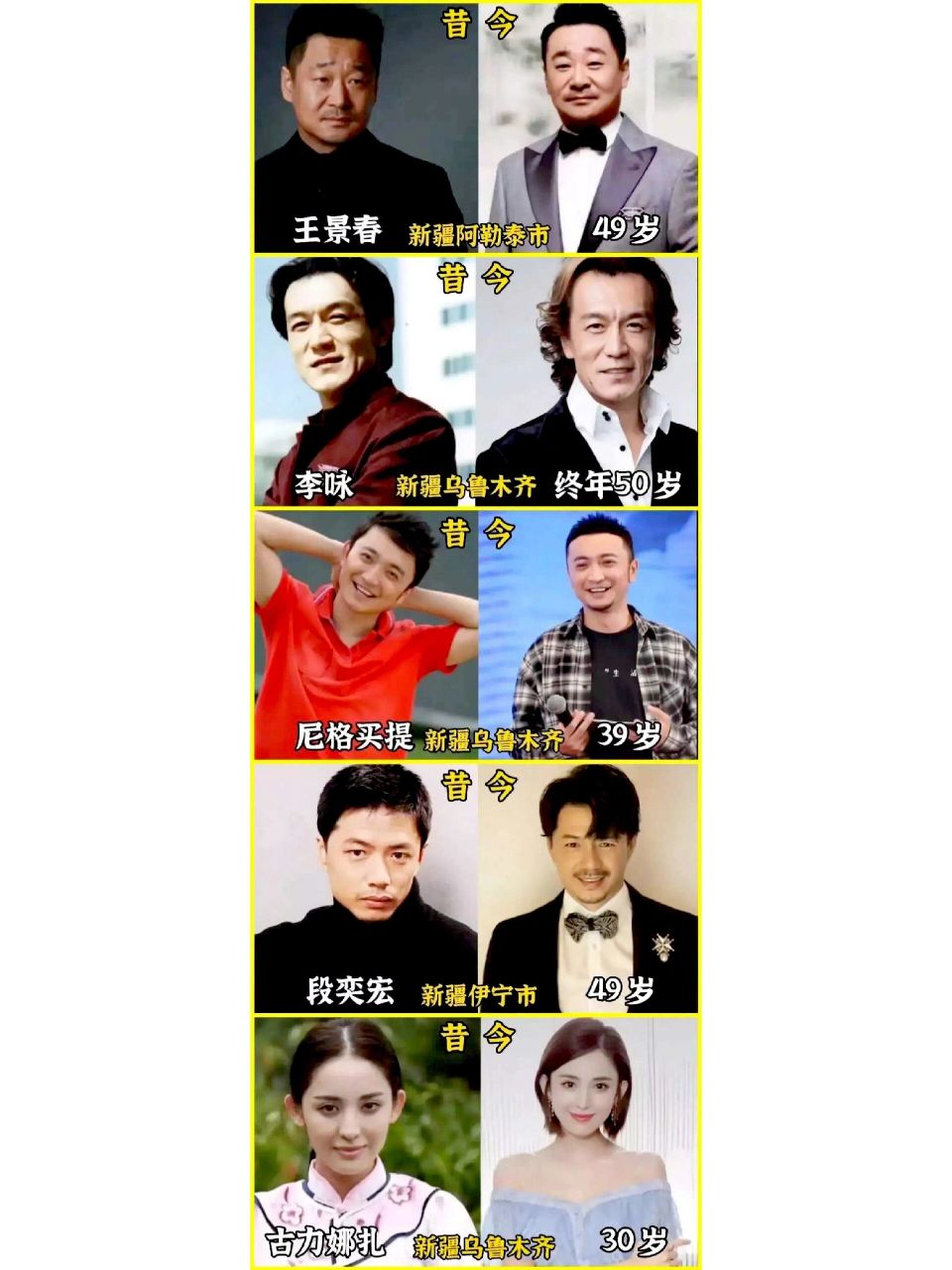 从新疆走出去的13位明星,你最喜欢哪一位?