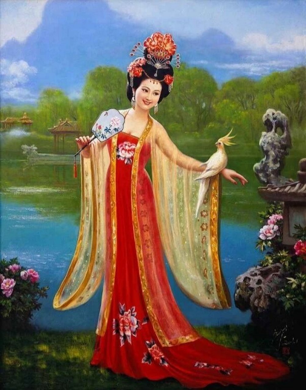 杨贵妃油画