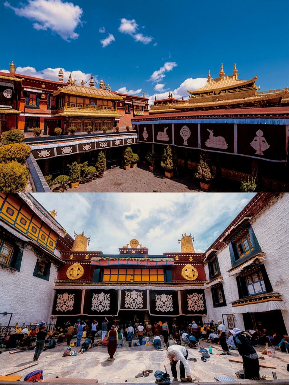 大昭寺是一座藏传佛教寺院,是藏王松赞干布建造,拉萨之所以有"圣地"之