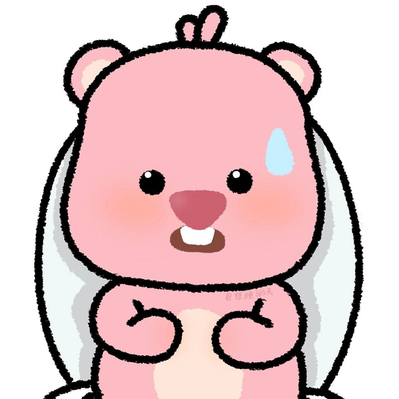 超可爱的小海狸表情包!