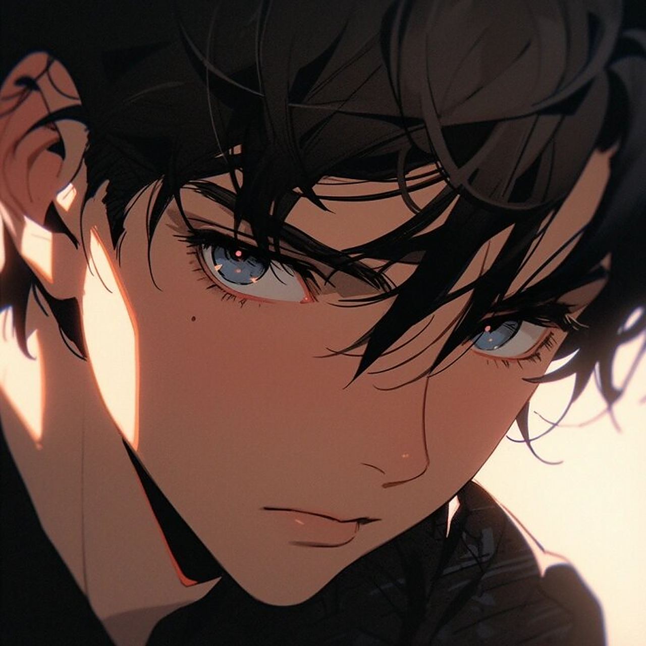 这张99帅气男生对视头像,玩转旧漫风格!