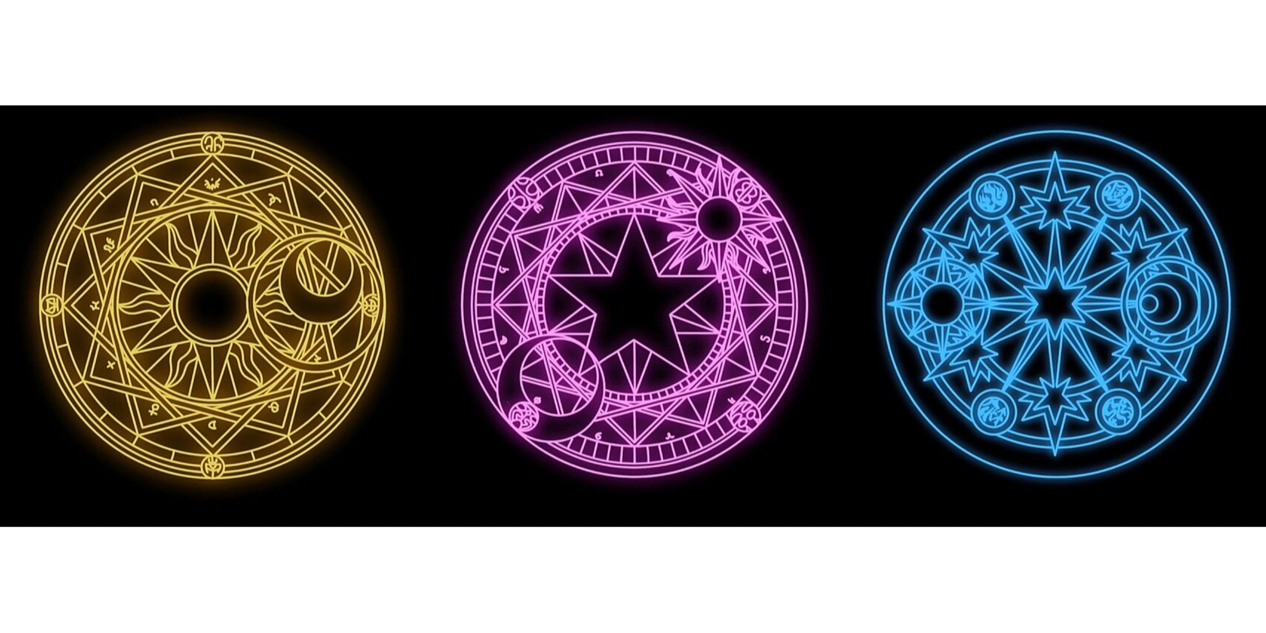 百变小樱魔法阵合集 原创高清壁纸分享 明之阵:库洛牌篇 星之阵:小樱