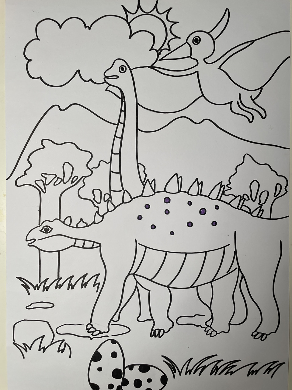 【儿童画】恐龙世界 8215恐龙,环境 8215遮挡关系 8215