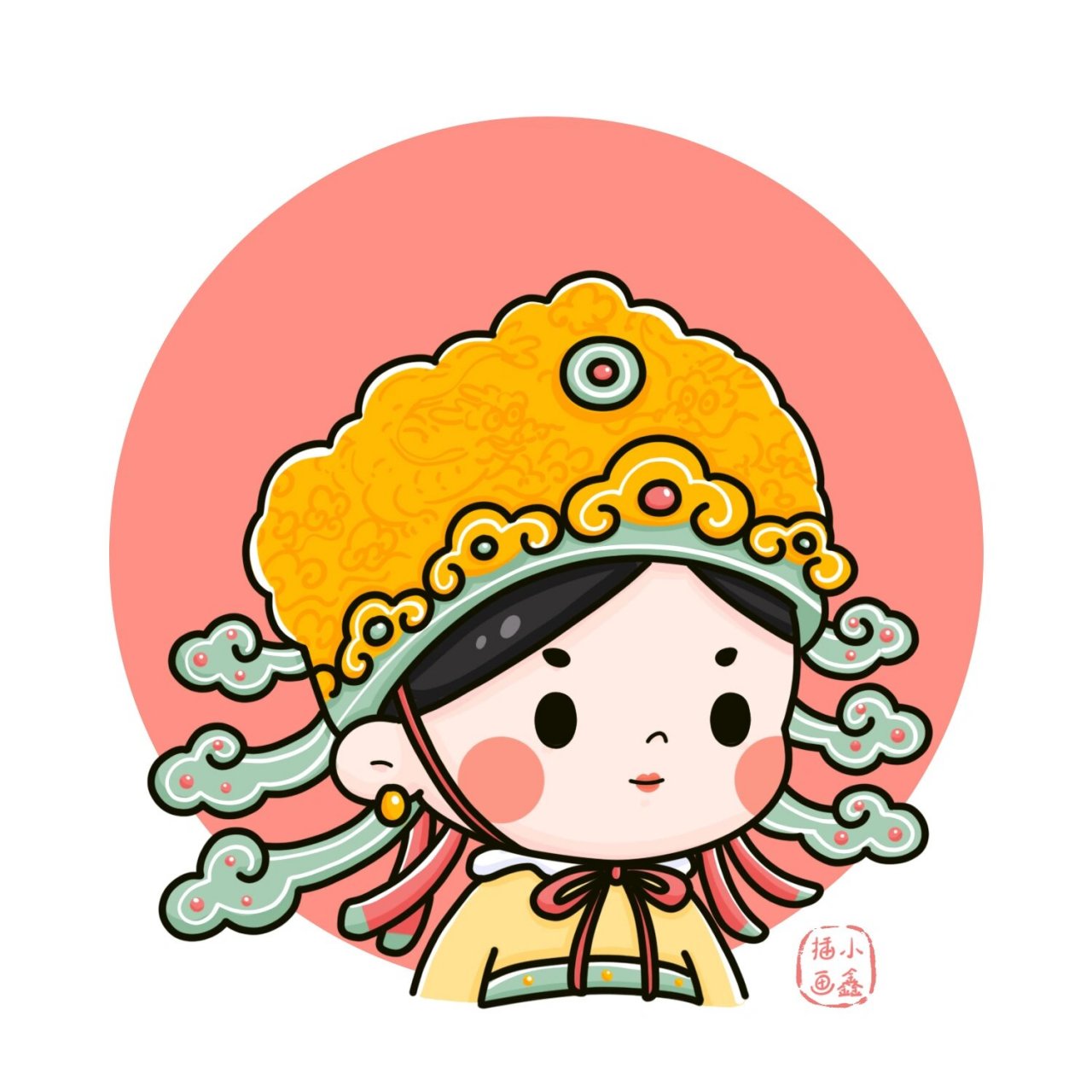 古风人物|武则天 q版古风人物—武则天