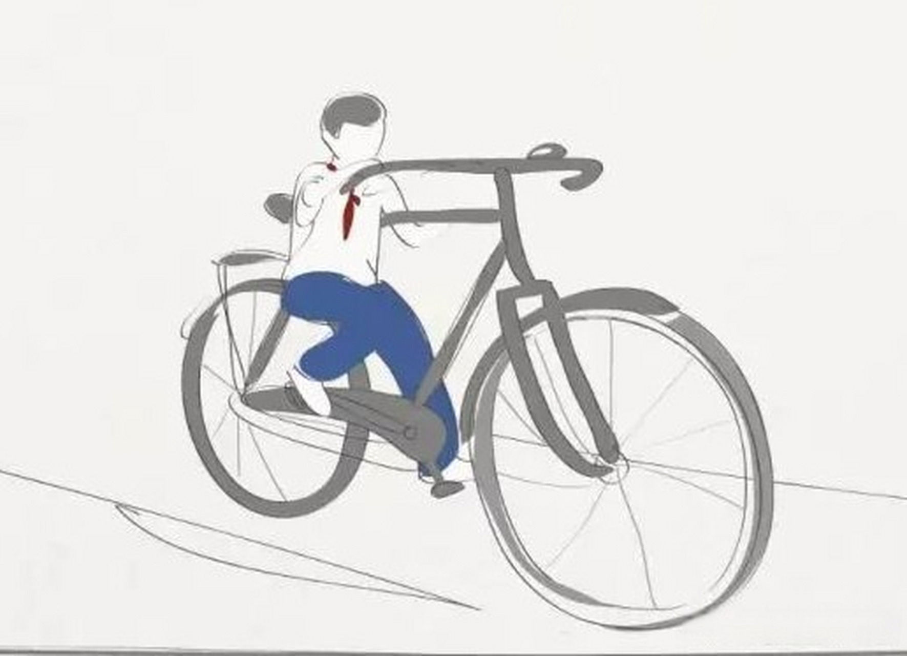 二八大杠自行车简笔画图片