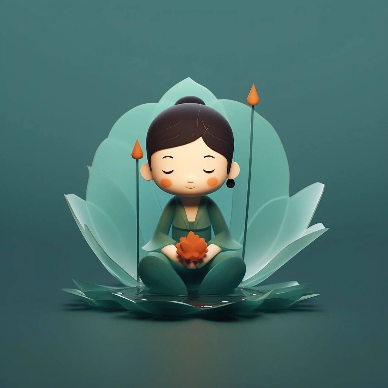 荷气生财|可爱佛系头像