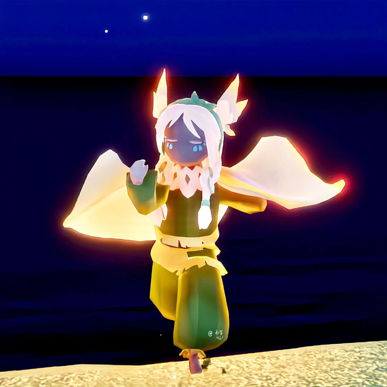 光遇小众穿搭——"梦想是飞翔的绿丝带妹妹" 7515集结季最好看的