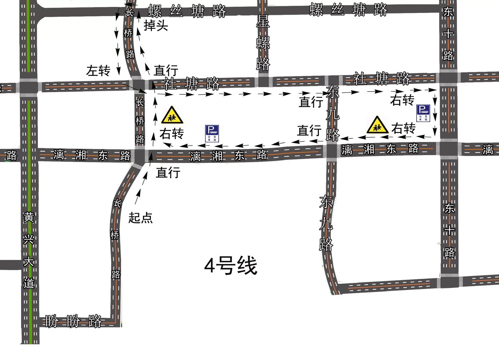 星沙考场科目三线路图图片