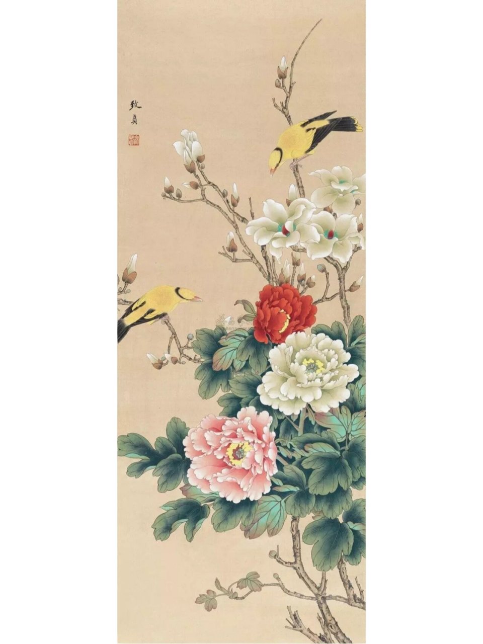 著名画家俞致贞先生工笔牡丹画欣赏