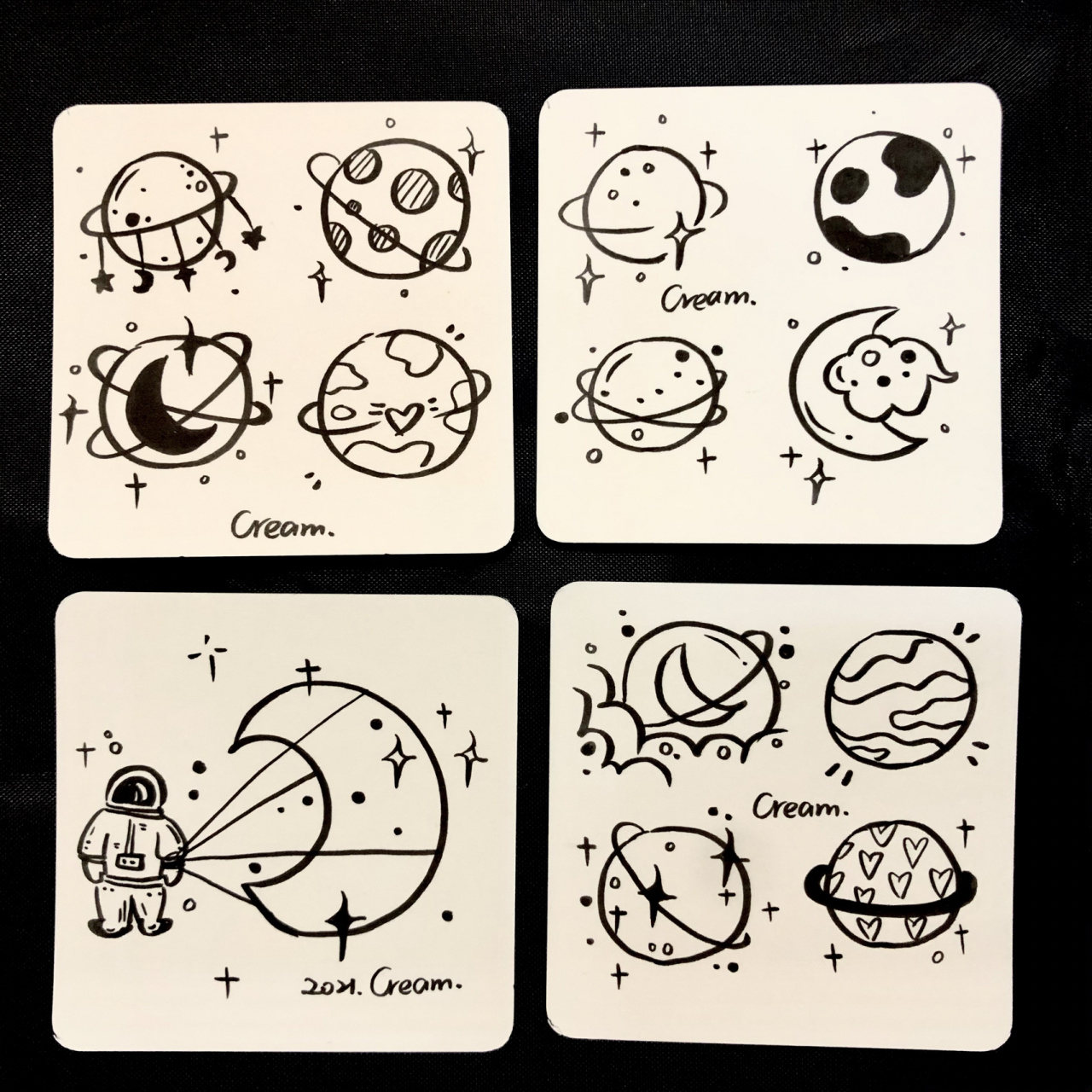 0478|宇宙星球简笔画 "银河有迹可循  穿过时间的缝隙"