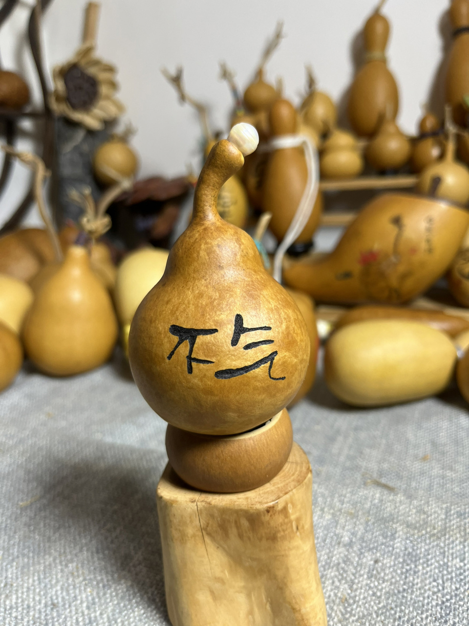 墨刻葫芦知足常乐