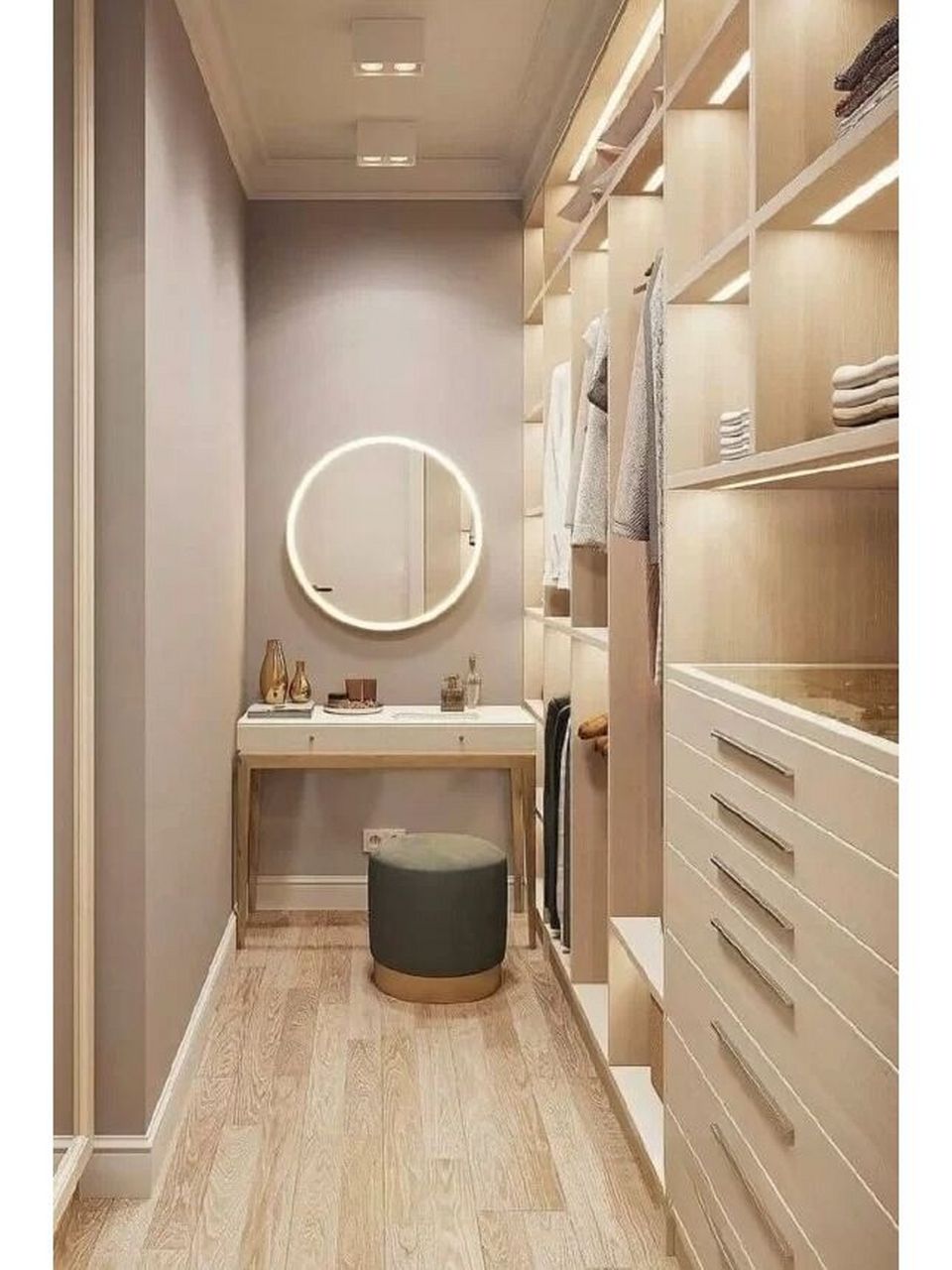 卫生间正对床不好?巧用l型衣柜做隔断!