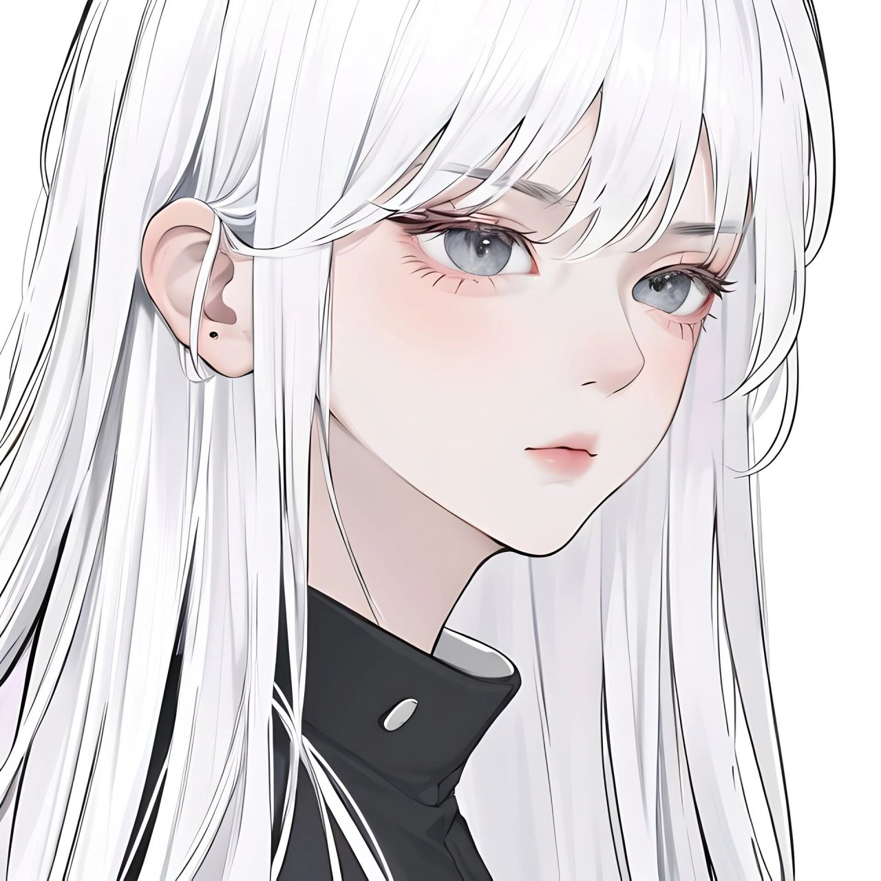 清冷气质白发御姐