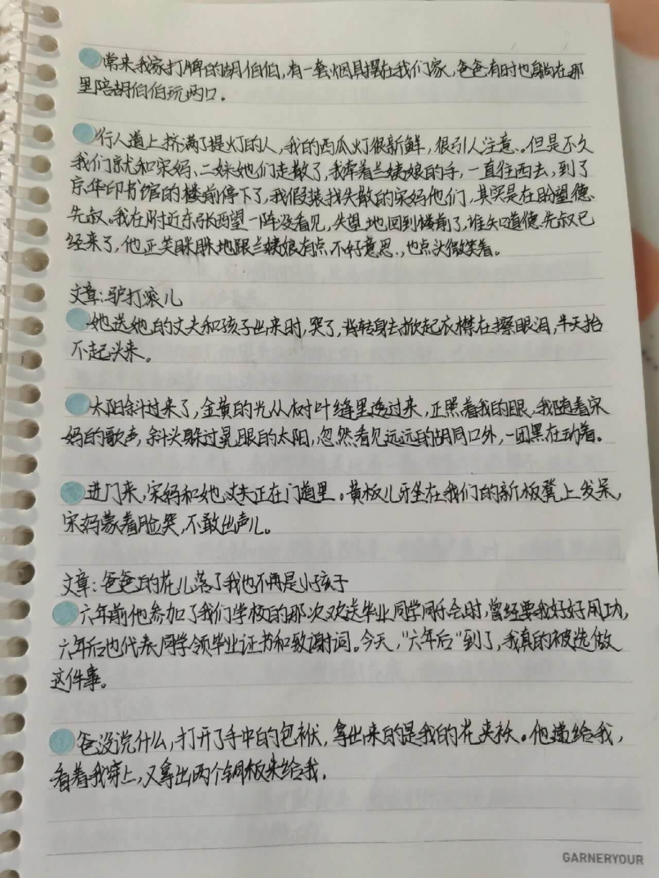 《城南旧事》阅读摘抄@逐梦长夜的动态