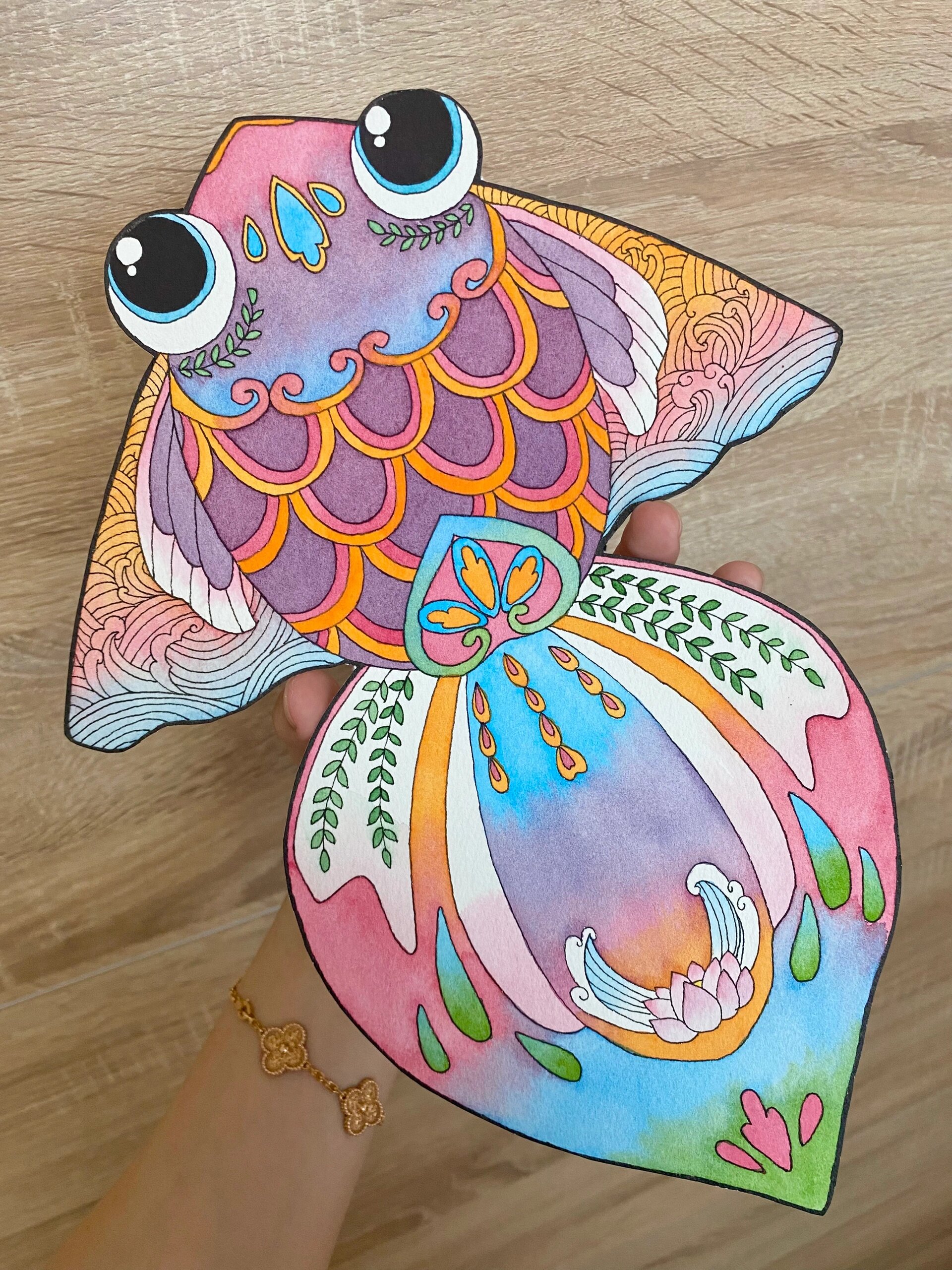 手绘风筝第二弹🐟超可爱～大金鱼