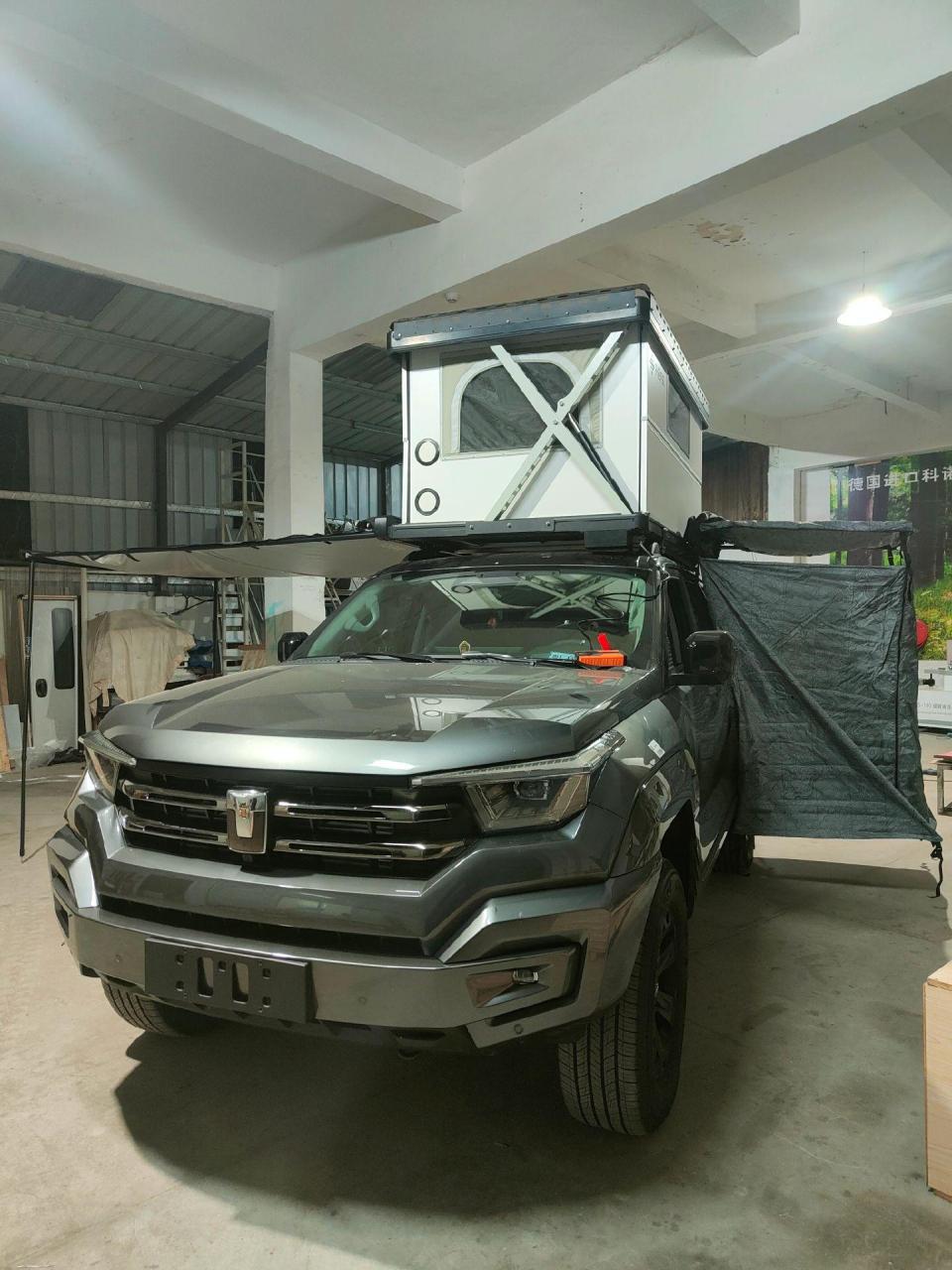 硬升顶电动车顶帐篷,侧边帐,淋浴帐篷,4.6度3000瓦移动电源,魔盒一套.