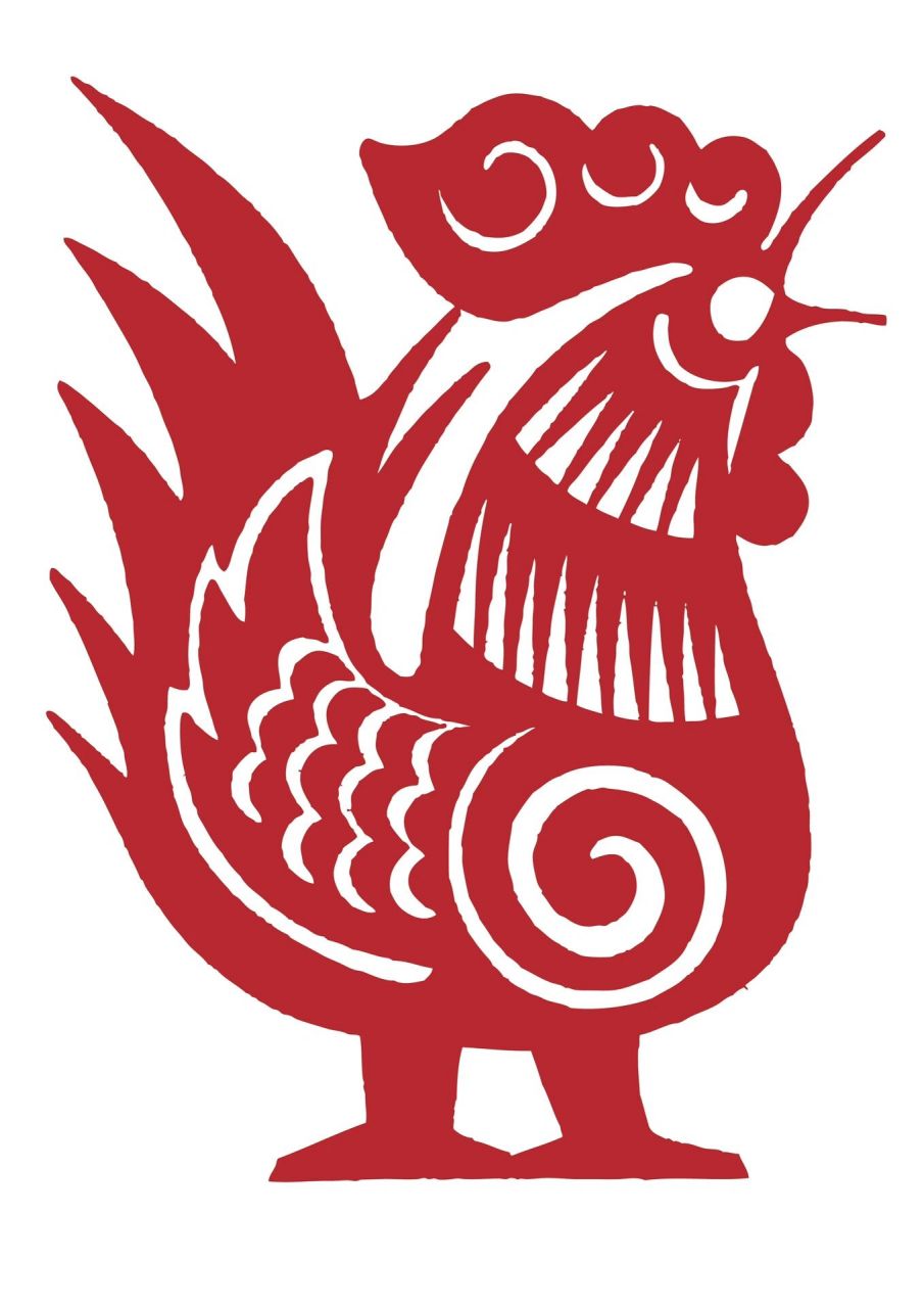 动物剪纸底稿-鸡,适合初学者练手哦