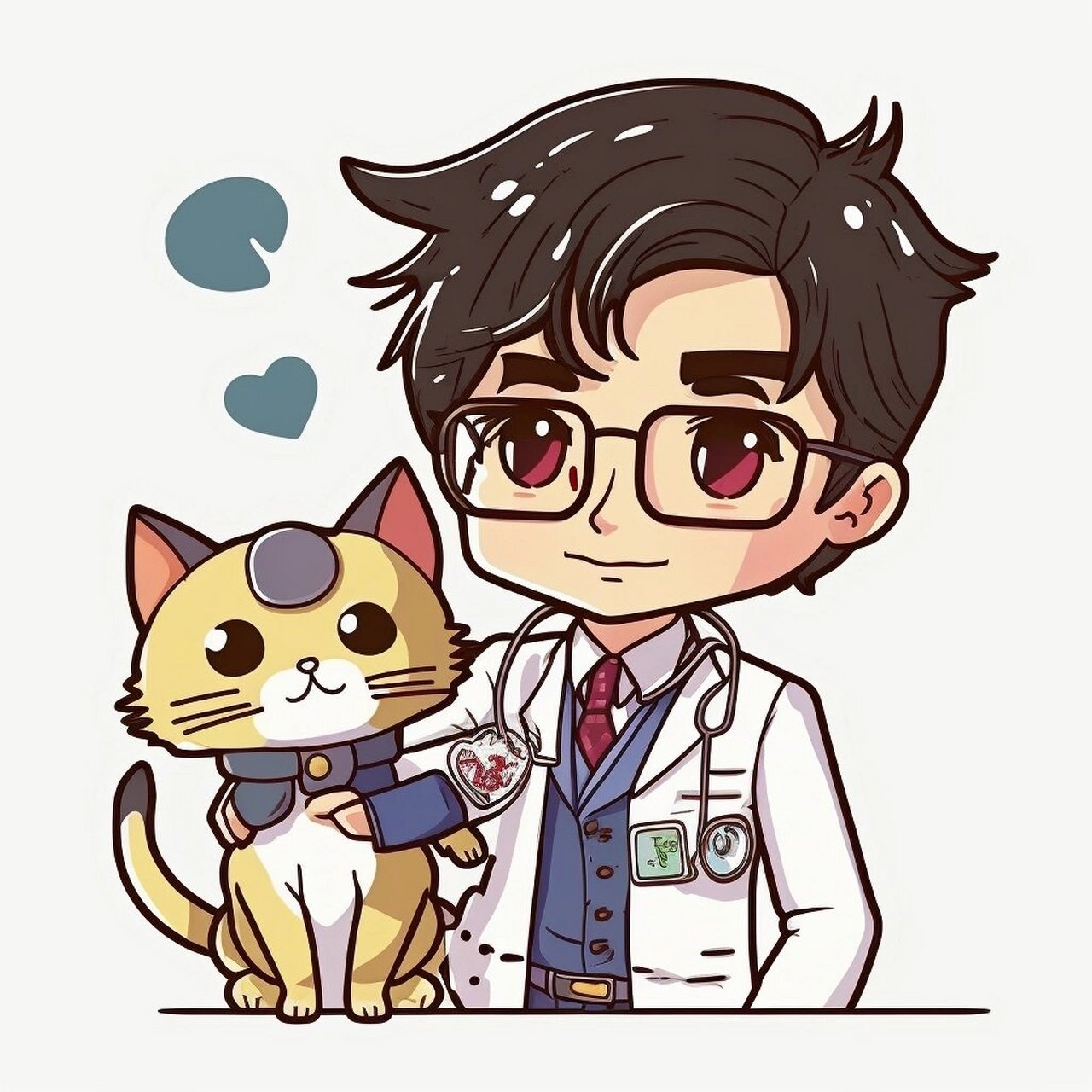 ai 卡通男生‖医生职业卡通头像