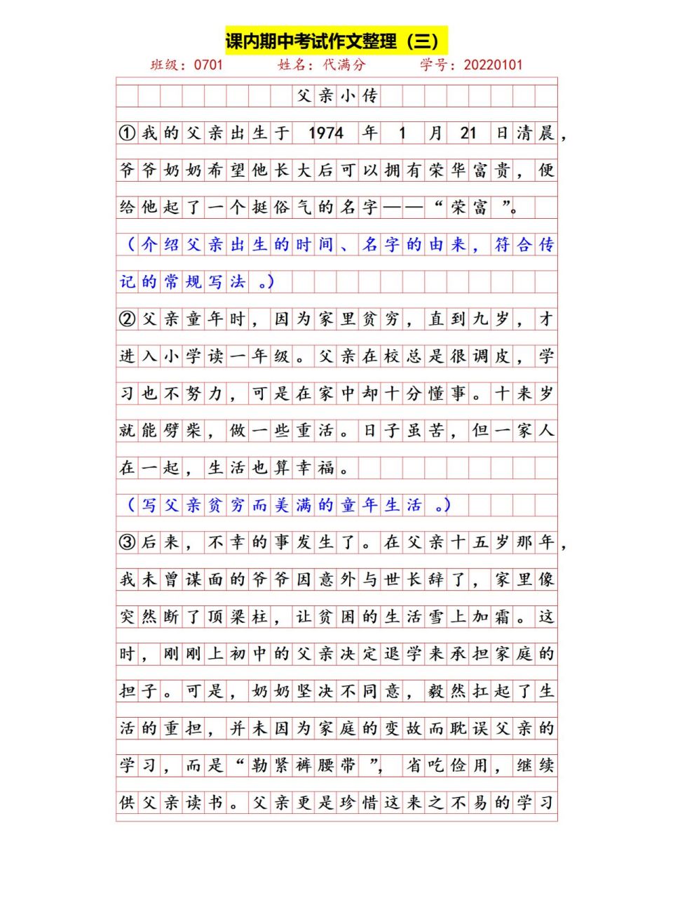 备考期中范文分享【三】——人物小传合集 75看到大家之前很喜欢那