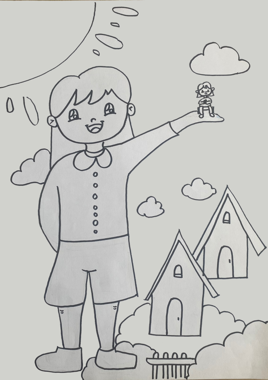 人美版教材《假如我是巨人》范画 简单易学 人美版小学美术 美术教材