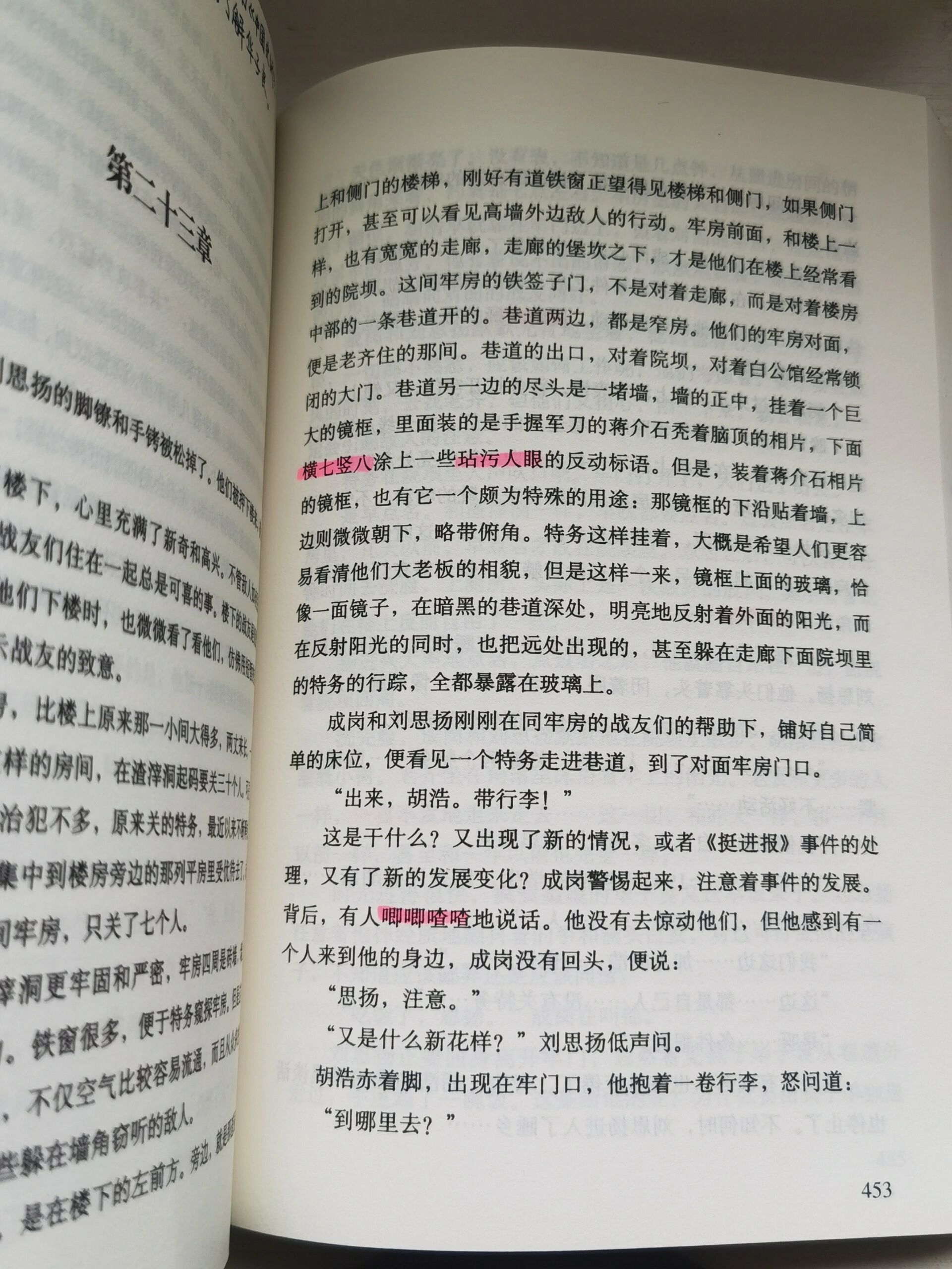 七年级下册必读书目《红岩》 第二十三章