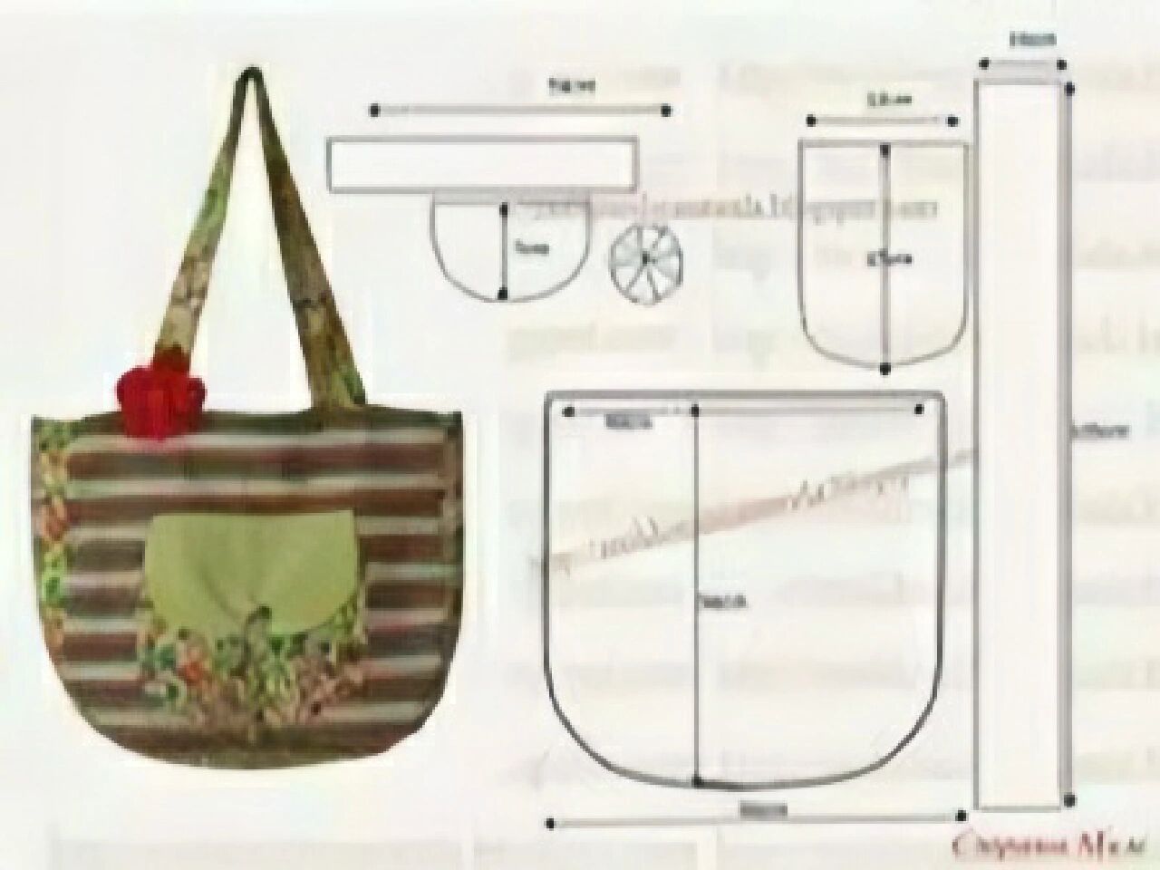 9款布艺包袋制作裁剪图纸|布艺制作图分享