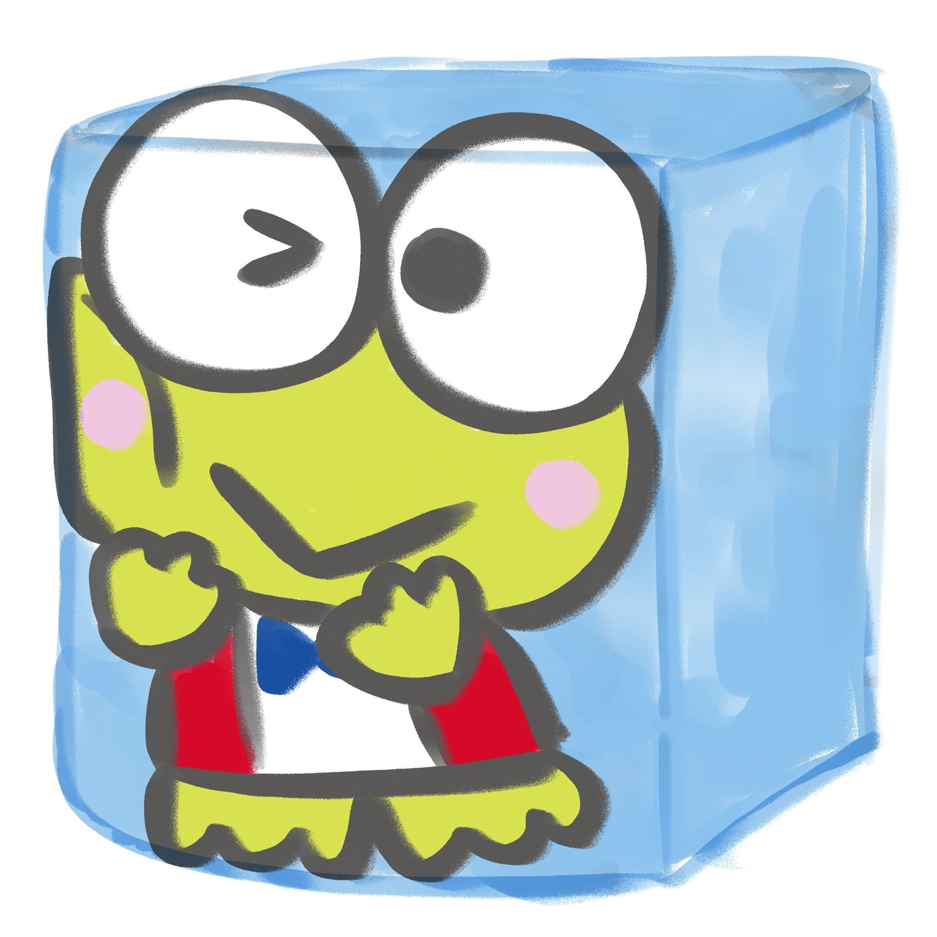 夏日头像|冰块三丽鸥 好热热热,快进冰块躲躲