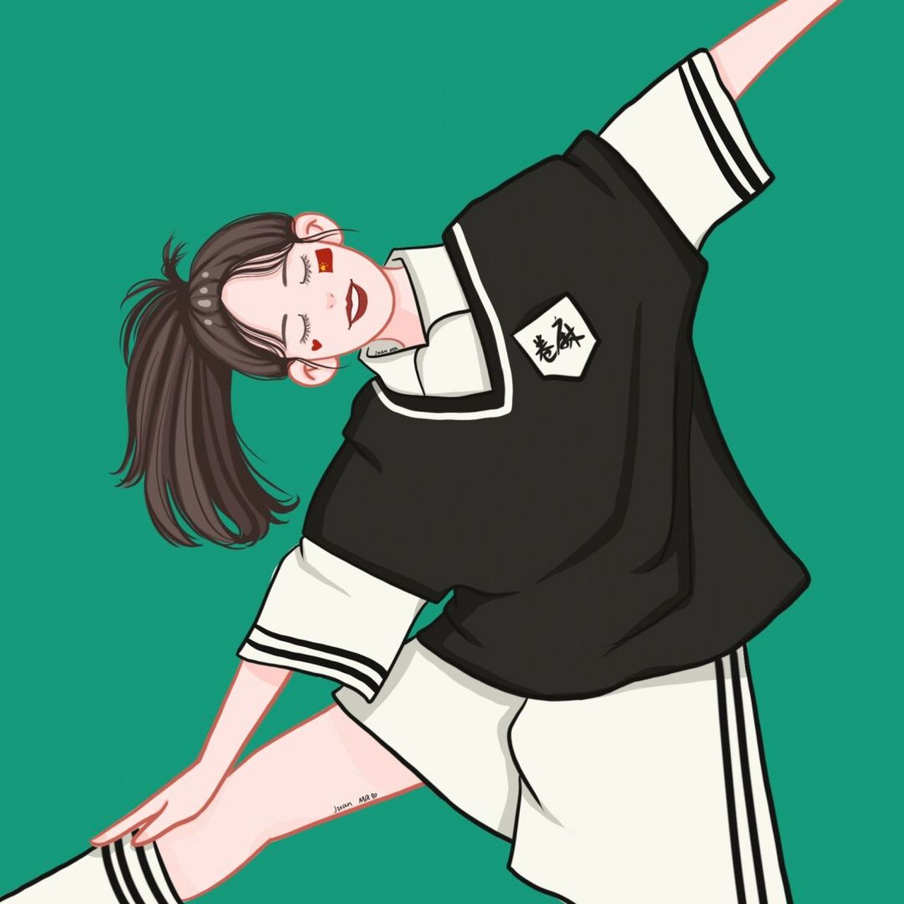 插画 | 头像 |做一个美好的女子,不卑不亢 96图片可做个人头像,个人