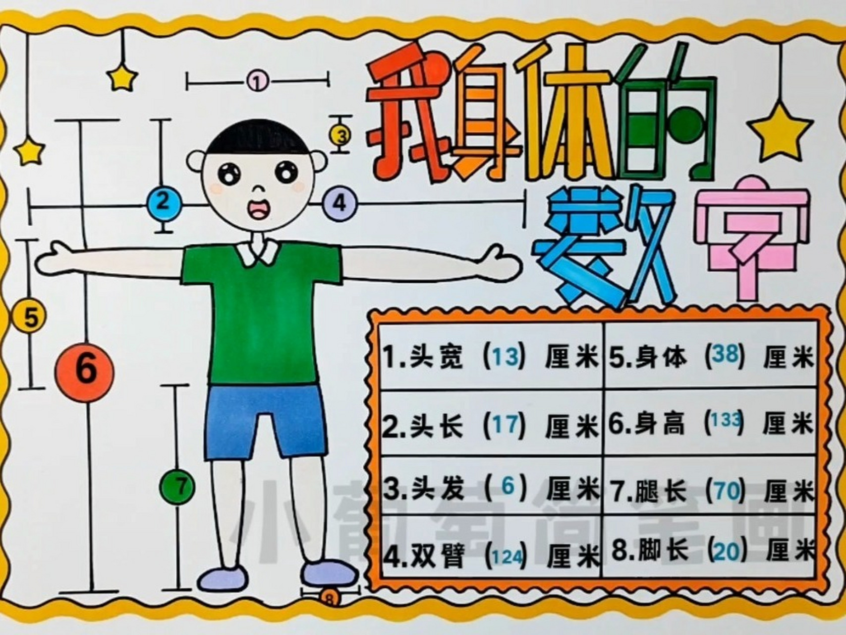 身高调查表手抄报数学图片