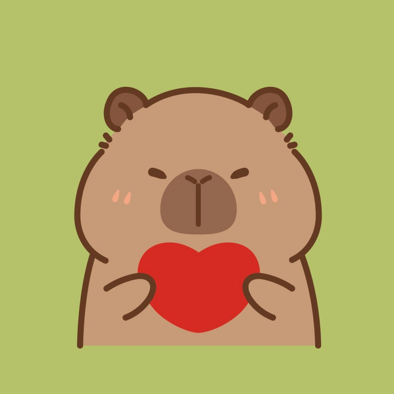 原创|卡皮巴拉水豚鼠ip,卡通形象插画表情包,治愈系ip,元气满满,活泼