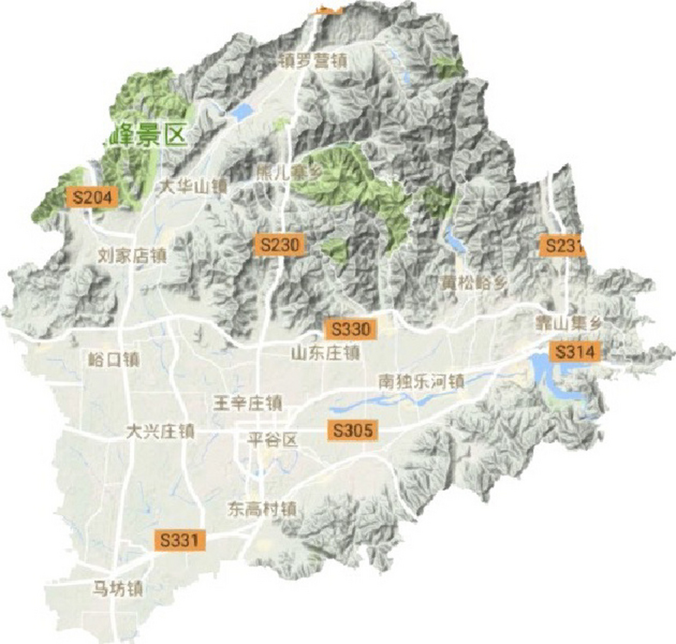 北京市平谷区千米高山13座 7815平谷区 	 9015地处北京东北部