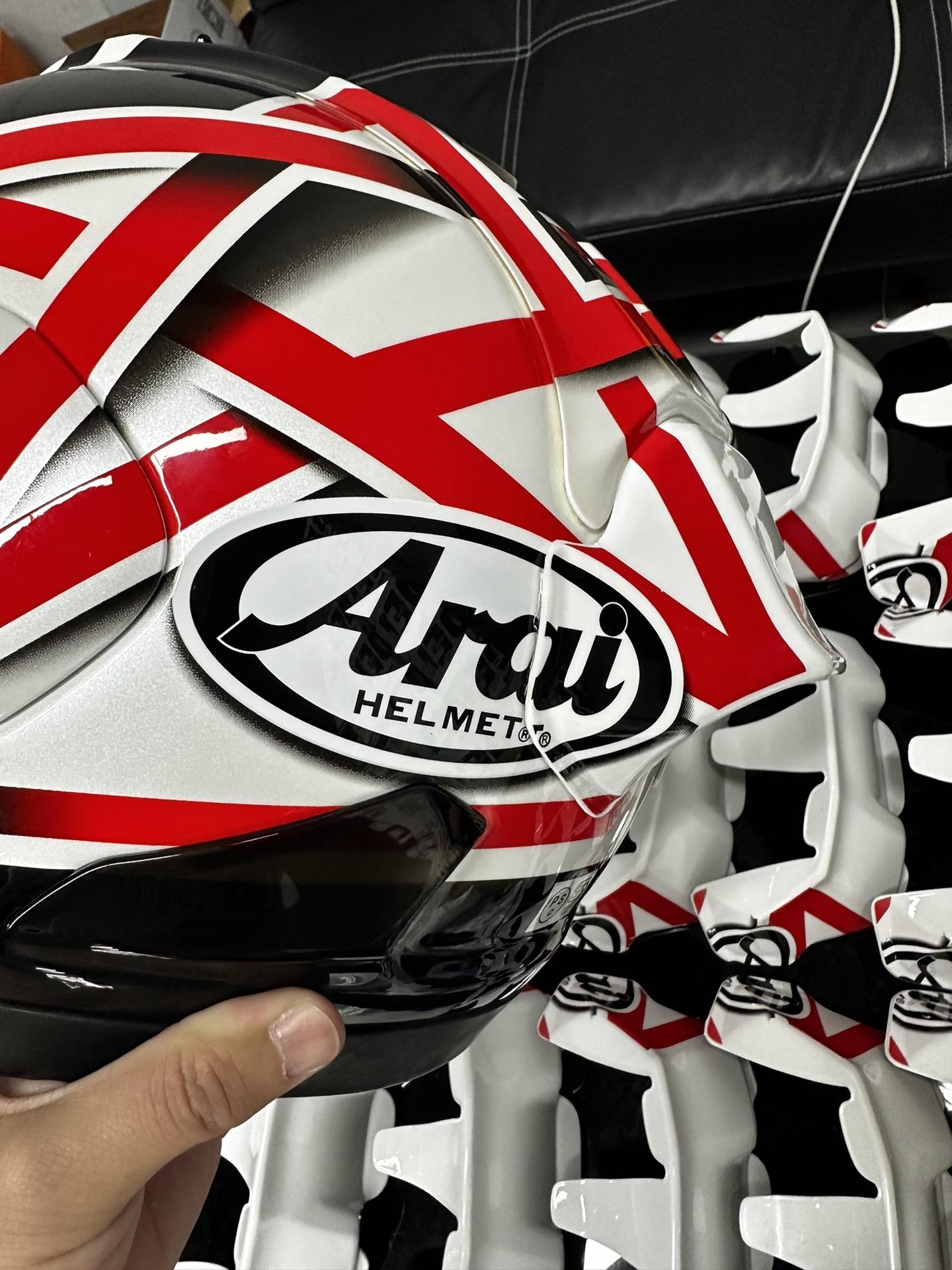 arai rx7x五芒星大眼版画沿伸尾翼尺码m