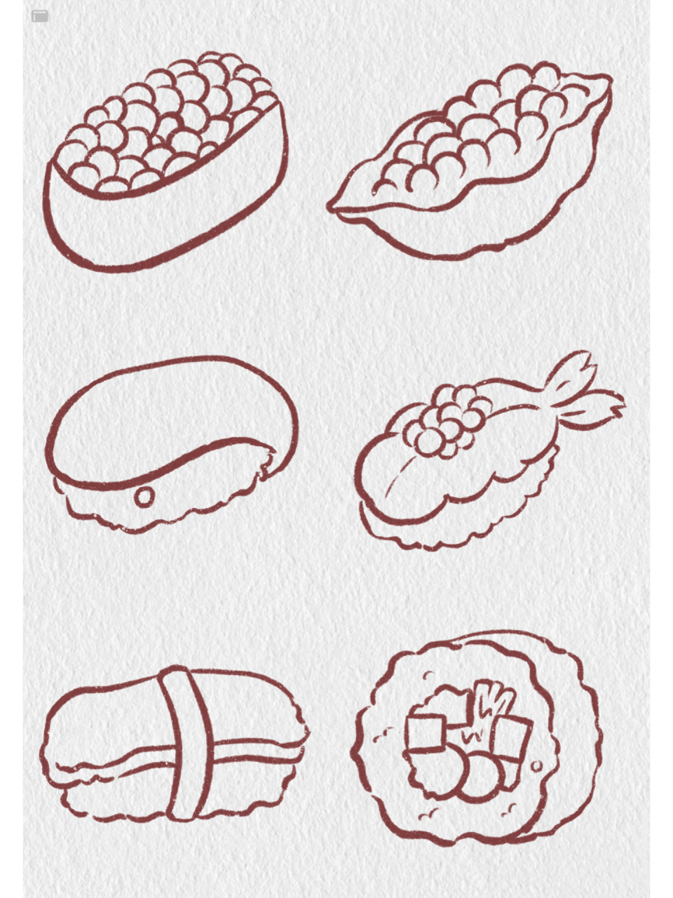 procreate水彩画|5步画【可爱寿司】 · 设备:ipad pro 202191