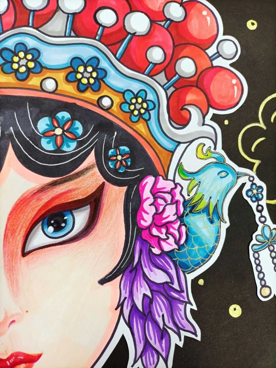 戏曲人物创意画 古风雅韵,京剧国粹,二改