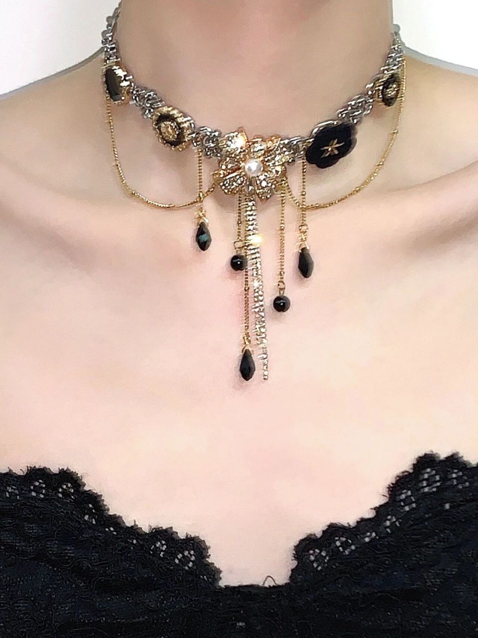 「盖茨比」0094贵气黑金真的美爆 搭配黑色衣服真的美爆了